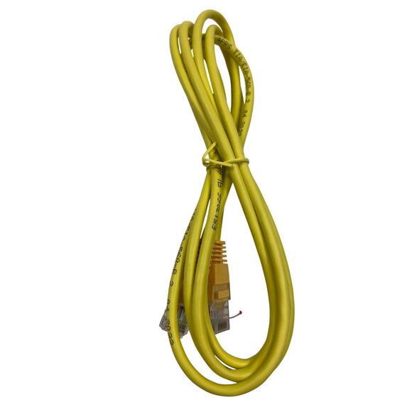Yellow Ethernet Cable With RJ45 Connectors 6ft CAT5 Network Patch Cord 9m - Picture 3 of 3